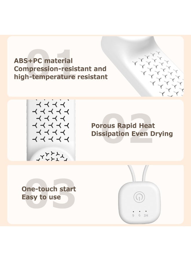 فورثكان مجفف أحذية كهربائي مع مؤقت محمول يعمل بتسخين USB لتدفئة الأحذية تجفيف سريع إزالة الرطوبة والقضاء على الروائح مناسب لمواسم الأمطار والسفر في الشتاء - Image 3